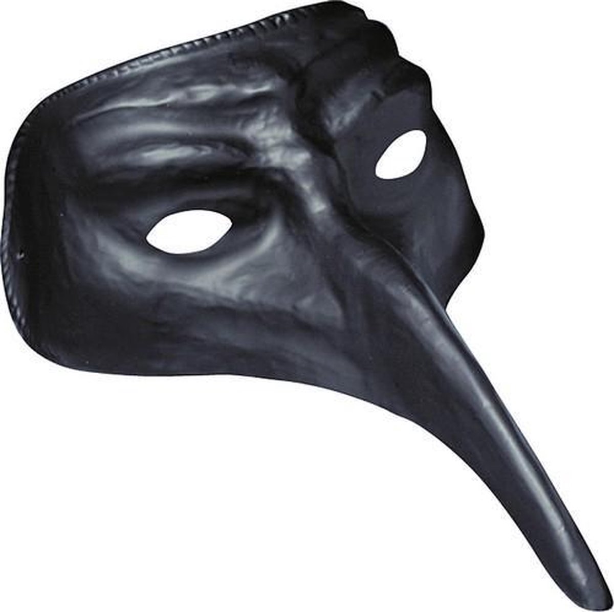 WIDMANN - Masker met lange neus zwart voor volwassenen - Maskers > Half maskers